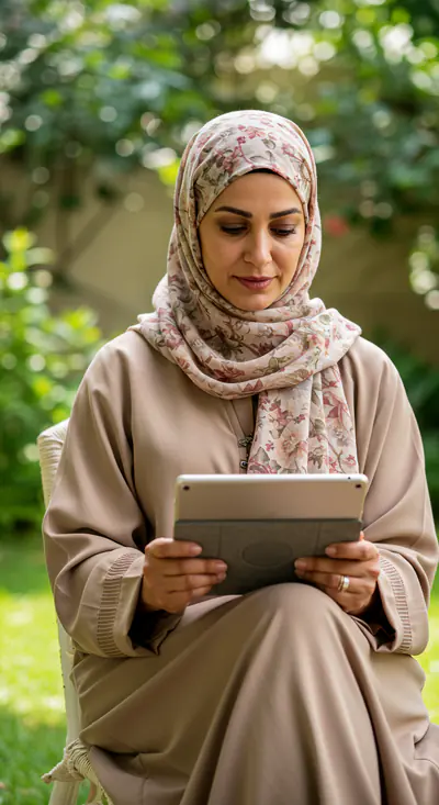 دارس يتابع دراسته عن بُعد